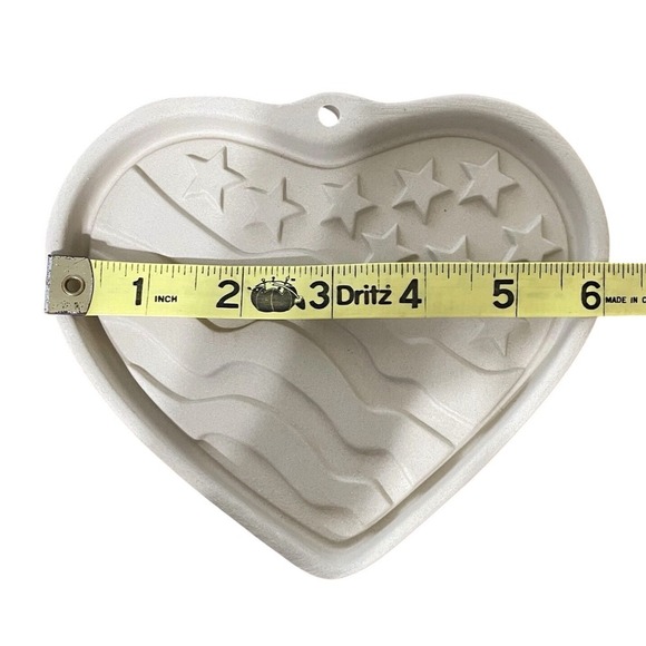 Vintage Pampered Chef Patriotic Heart Cookie Mold Final Edition 2934 Baking NEW - Picture 6 of 7